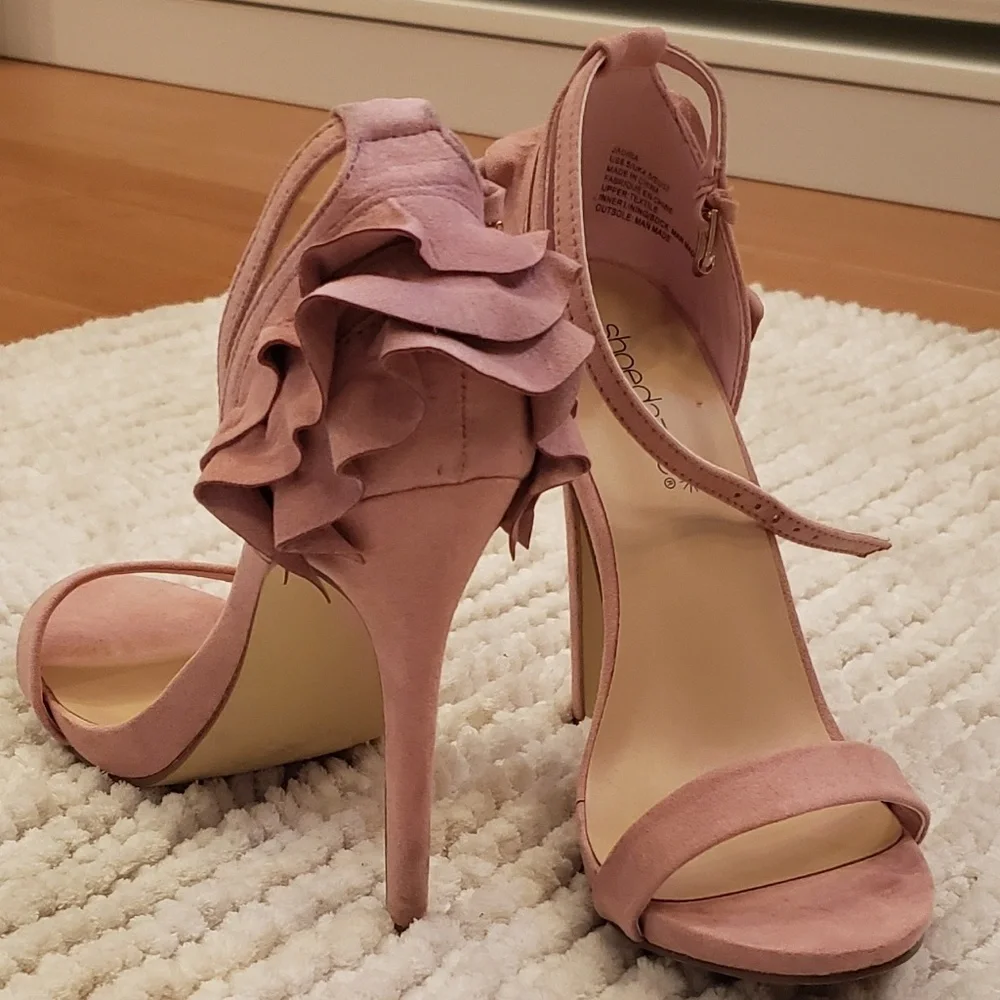 Heeled sandals soft pink color - Picture 5 of 5
